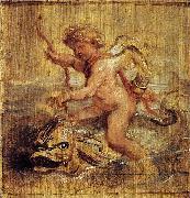 Peter Paul Rubens Cupid Riding a Dolphin oil on canvas